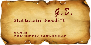 Glattstein Deodát névjegykártya